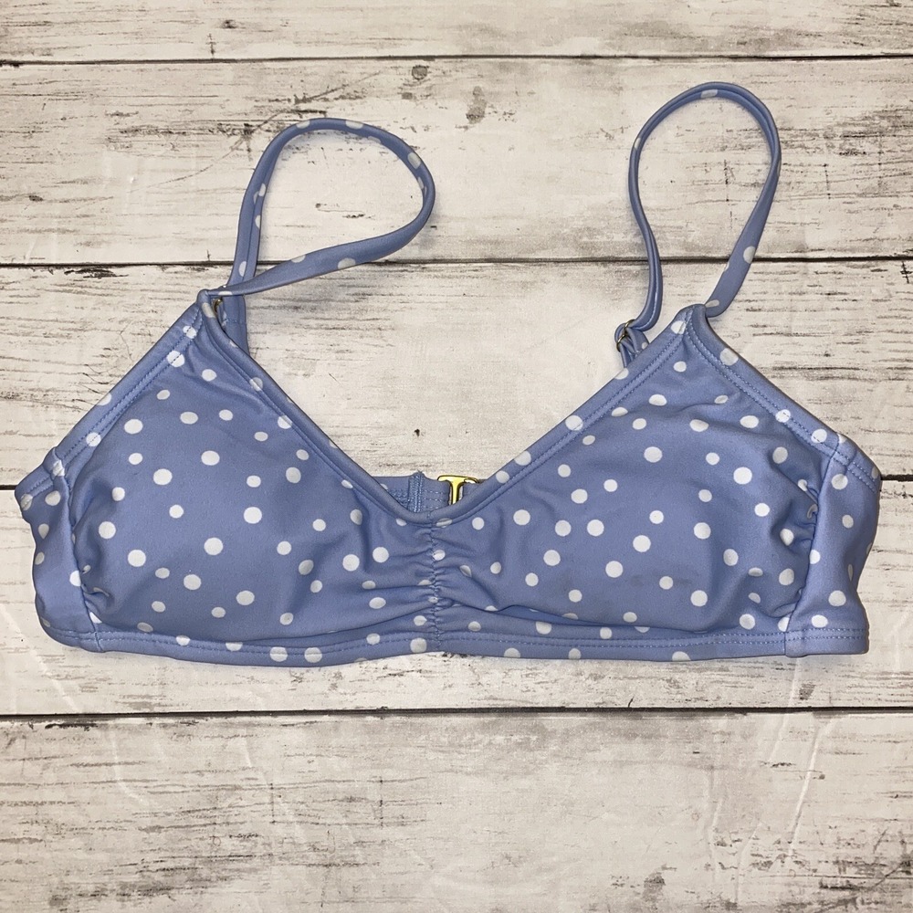 Xhilaration Bikini‎ Top Womens Medium Blue White Dot Periwinkle Swim Target M